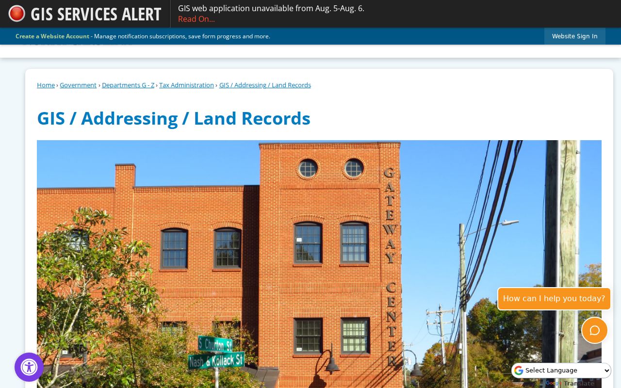 Carrboro public records access through Orange County GIS and PIN land records